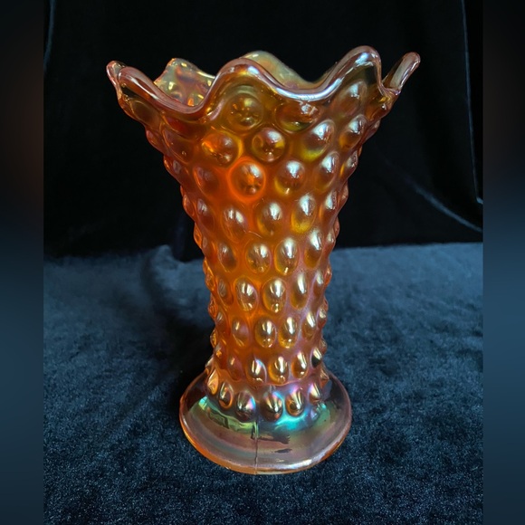 Fenton | Art | Vintage Fenton 65 Marigold Flare Edge Carnival Rustic ...